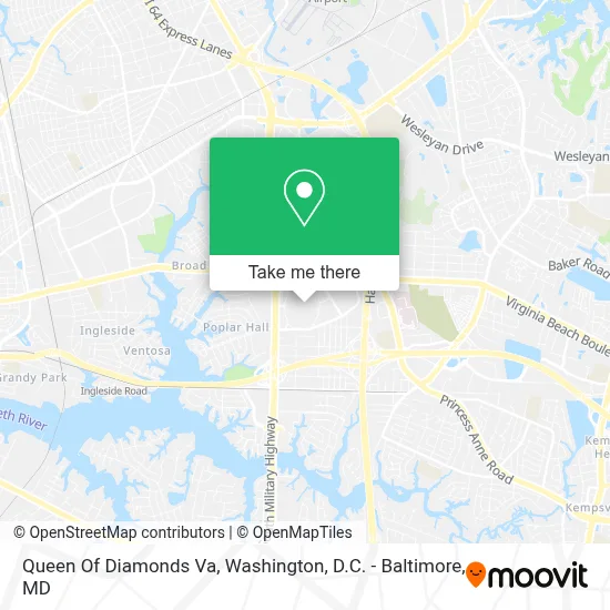 Queen Of Diamonds Va map
