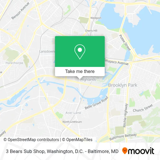 3 Bears Sub Shop map