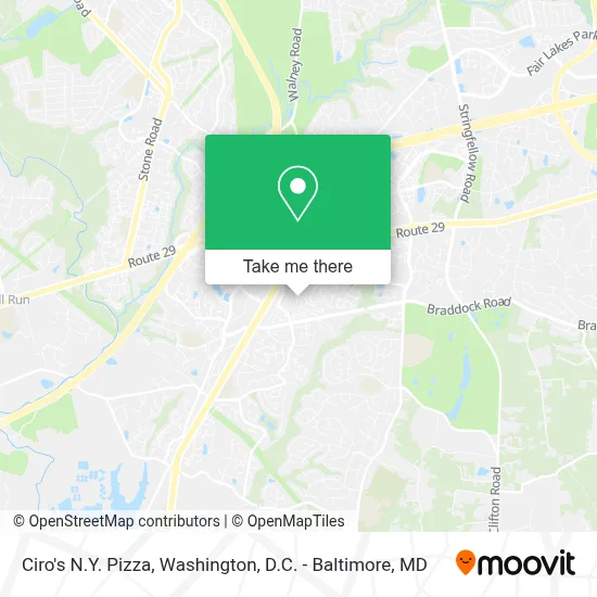 Ciro's N.Y. Pizza map