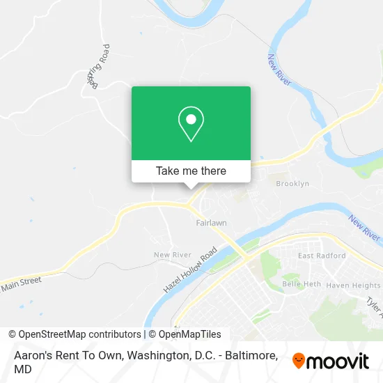 Aaron's Rent To Own map