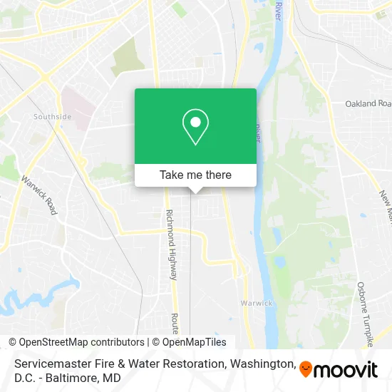 Servicemaster Fire & Water Restoration map