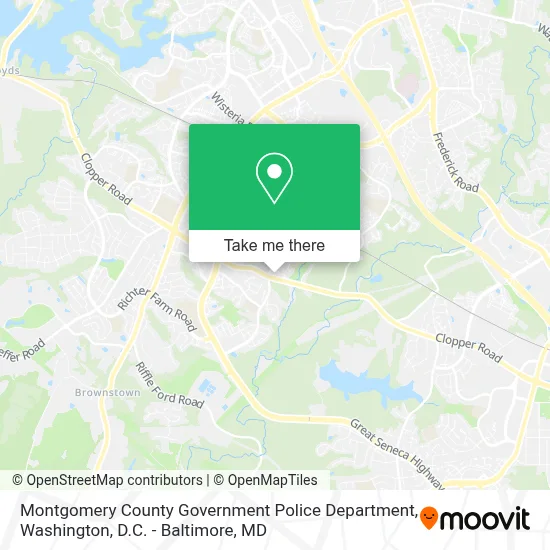 Montgomery County Government Police Department map