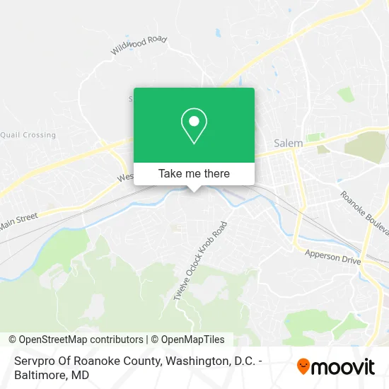 Servpro Of Roanoke County map