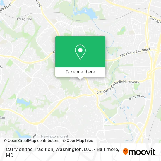 Carry on the Tradition map
