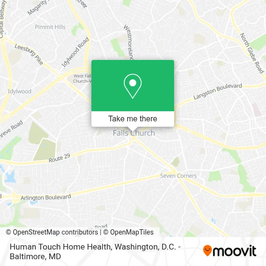 Human Touch Home Health map