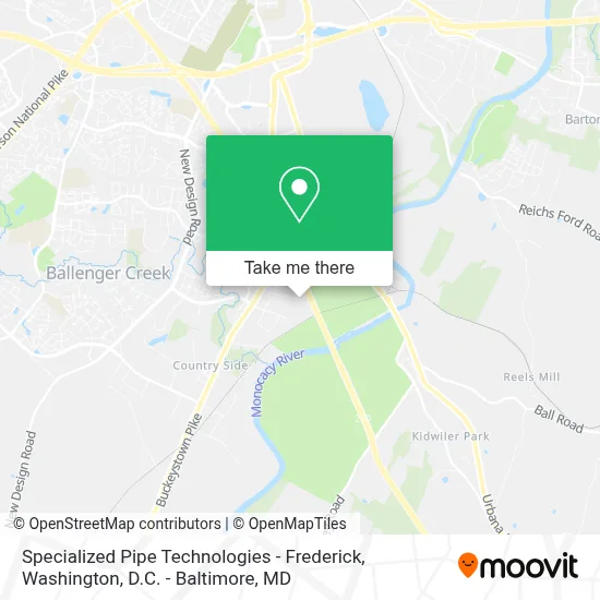 Specialized Pipe Technologies - Frederick map