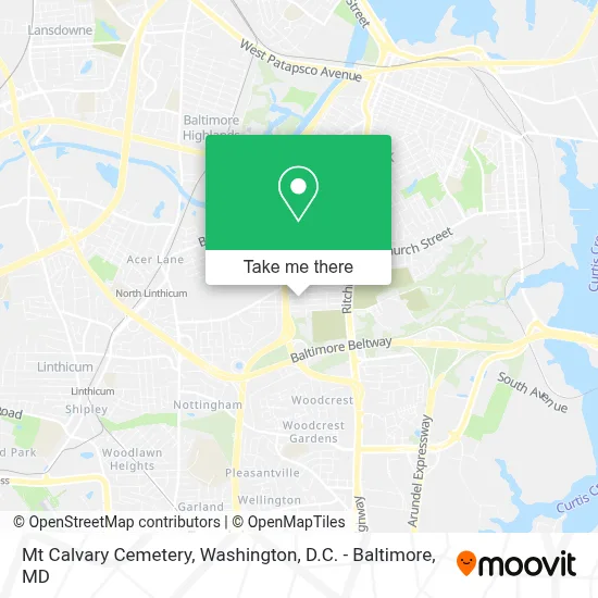 Mt Calvary Cemetery map