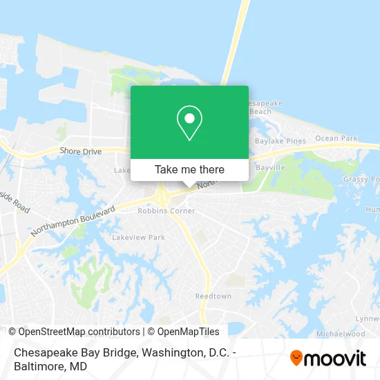 Chesapeake Bay Bridge map