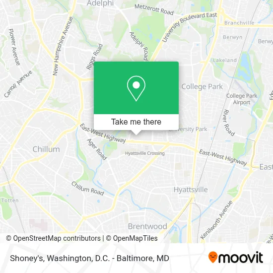 Shoney's map