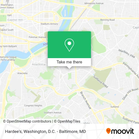 Hardee's map
