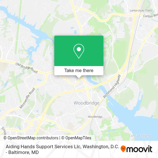 Aiding Hands Support Services Llc map