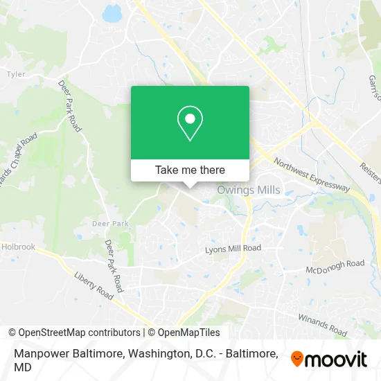Manpower Baltimore map
