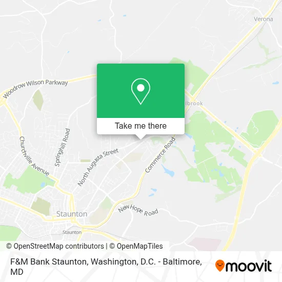 F&M Bank Staunton map