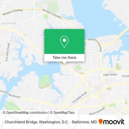 Churchland Bridge map