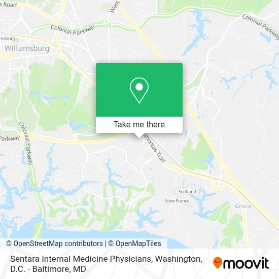 Sentara Internal Medicine Physicians map