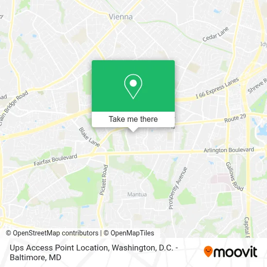 Ups Access Point Location map