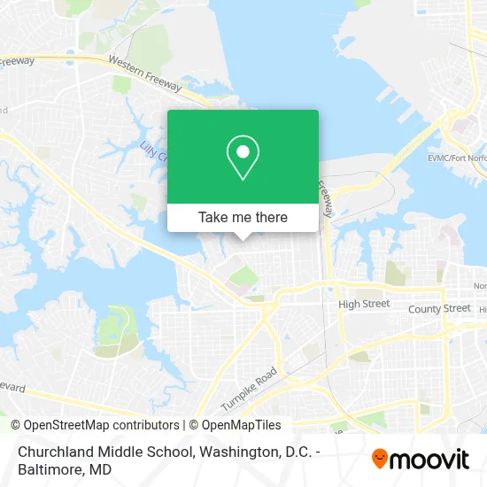 Churchland Middle School map