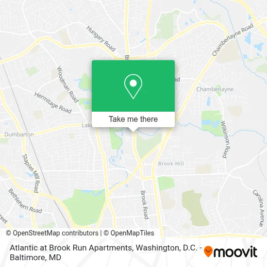 Atlantic at Brook Run Apartments map
