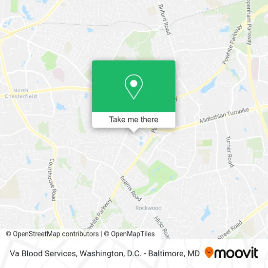 Va Blood Services map