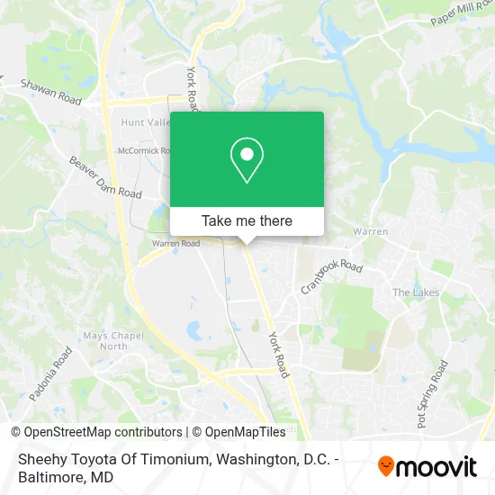 Sheehy Toyota Of Timonium map
