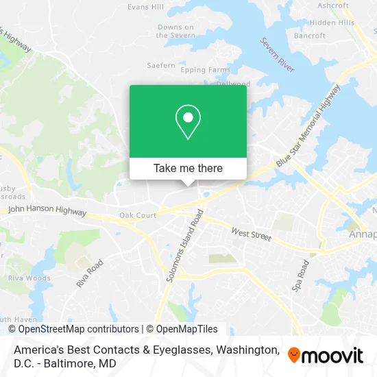 America's Best Contacts & Eyeglasses map