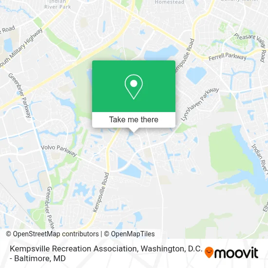Kempsville Recreation Association map