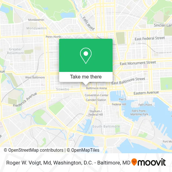 Roger W. Voigt, Md map