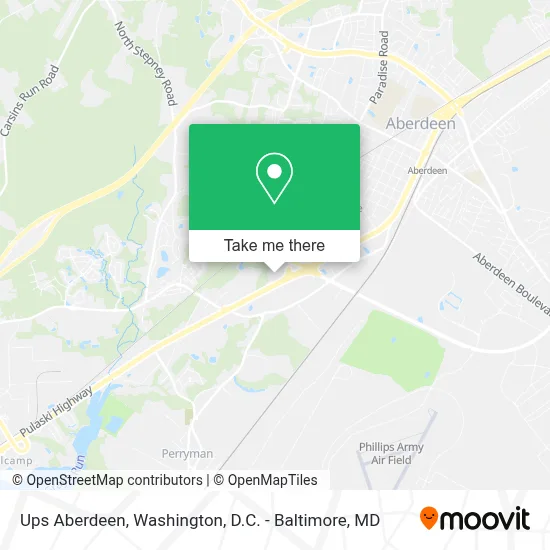 Ups Aberdeen map