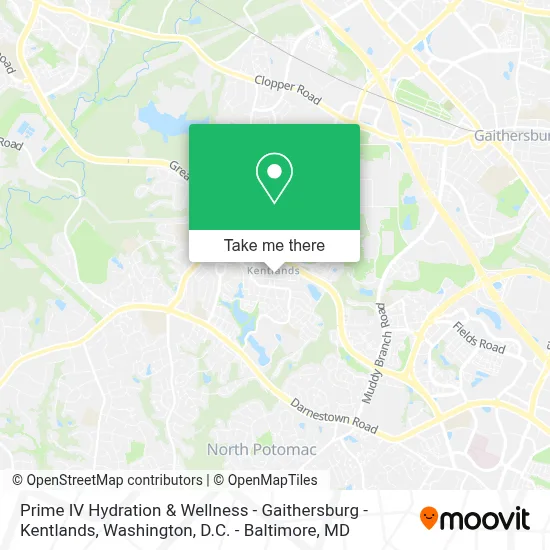 Prime IV Hydration & Wellness - Gaithersburg - Kentlands map