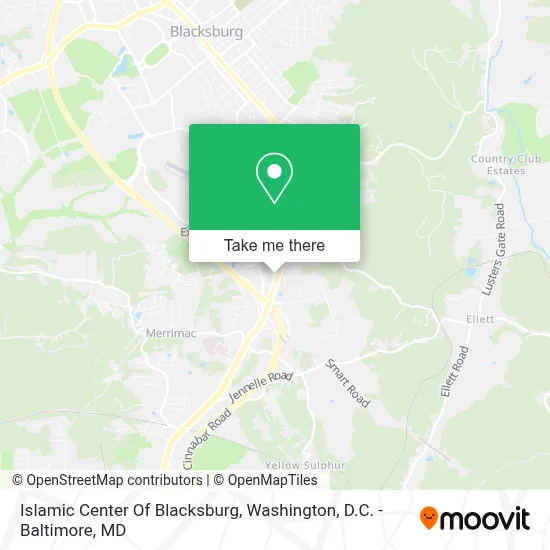 Islamic Center Of Blacksburg map