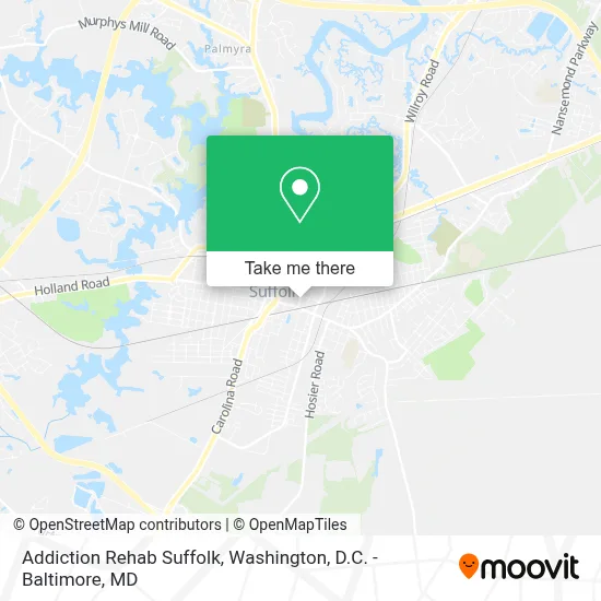 Addiction Rehab Suffolk map