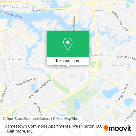 Jamestown Commons Apartments map