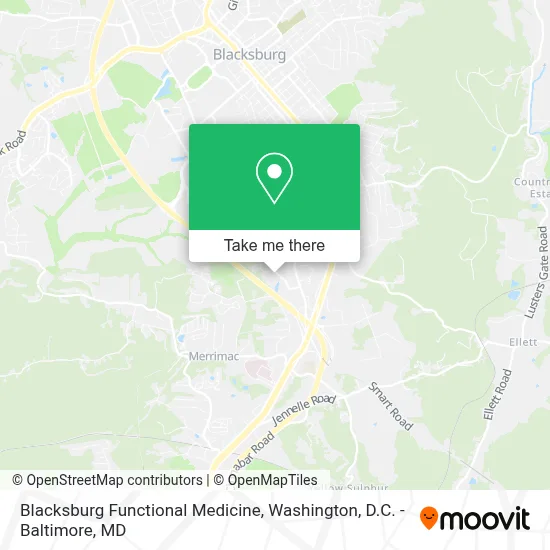 Blacksburg Functional Medicine map