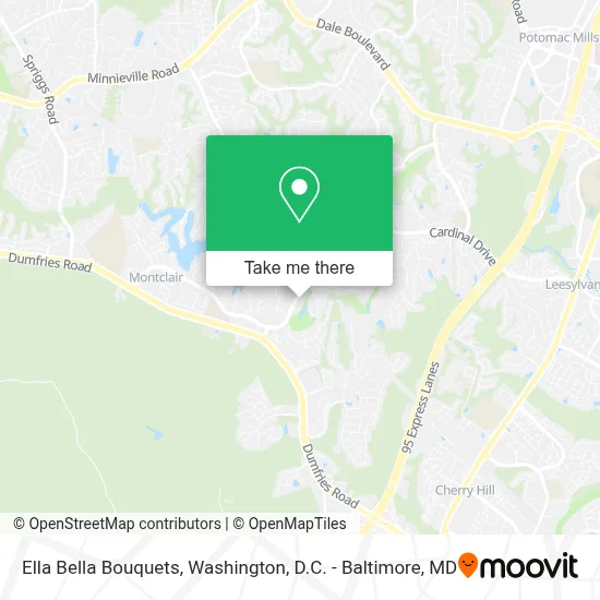 Ella Bella Bouquets map