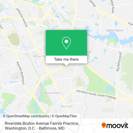 Riverside Bruton Avenue Family Practice map