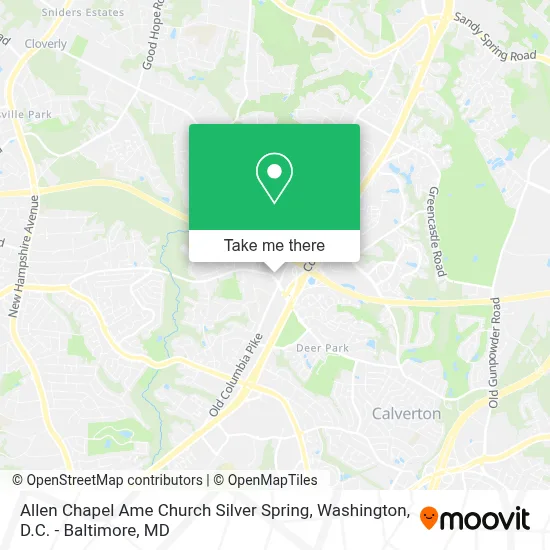 Allen Chapel Ame Church Silver Spring map