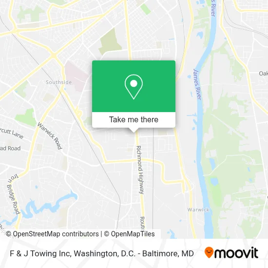 F & J Towing Inc map