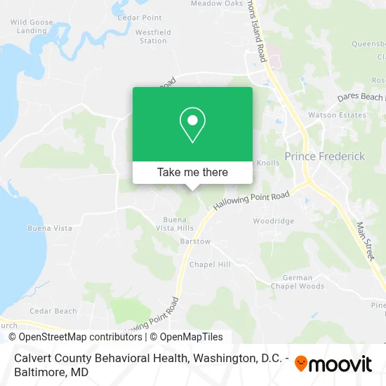 Calvert County Behavioral Health map