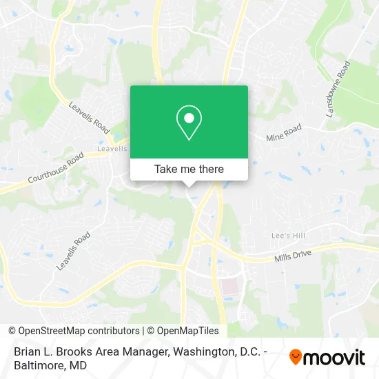 Brian L. Brooks Area Manager map