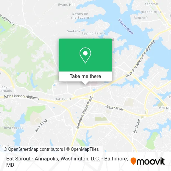 Eat Sprout - Annapolis map