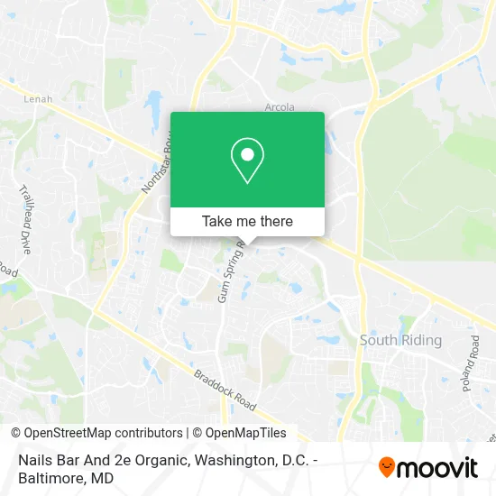 Nails Bar And 2e Organic map