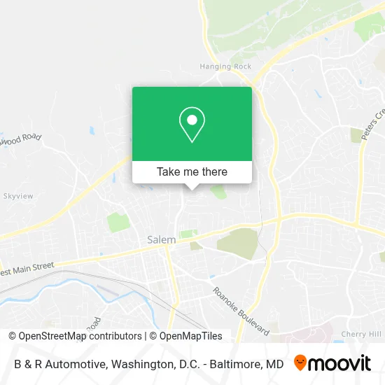 B & R Automotive map