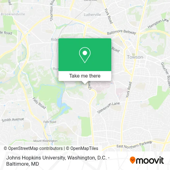 Johns Hopkins University map