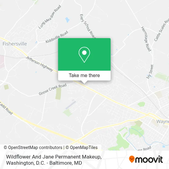 Wildflower And Jane Permanent Makeup map