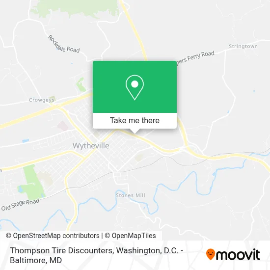 Thompson Tire Discounters map