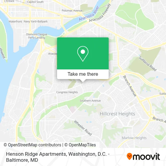 Henson Ridge Apartments map