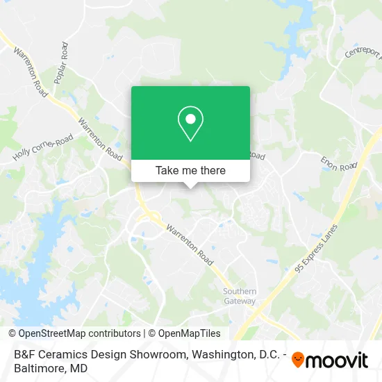 B&F Ceramics Design Showroom map