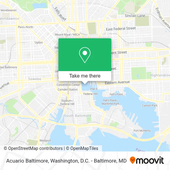 Acuario Baltimore map