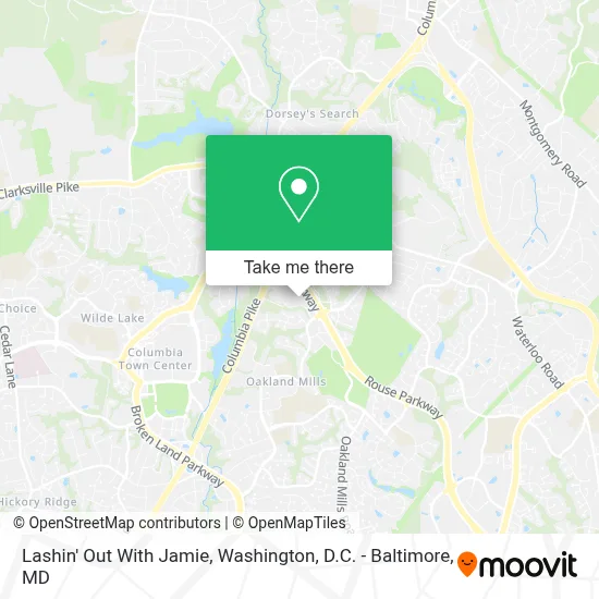Lashin' Out With Jamie map