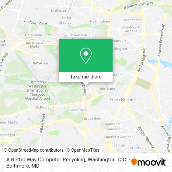 A Better Way Computer Recycling map